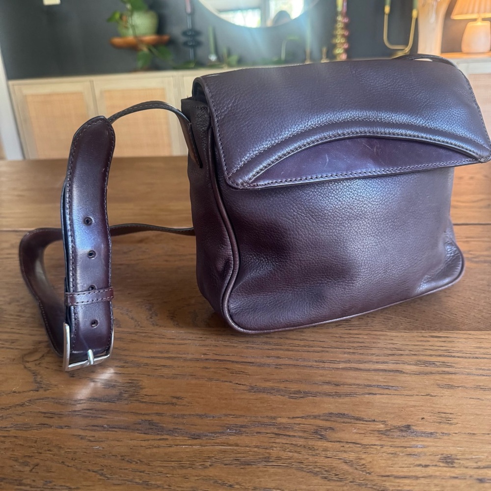 Vtg Rare Wilsons BROWN‎ Leather Crossbody Messenger Bag Adjustable Straps Purse